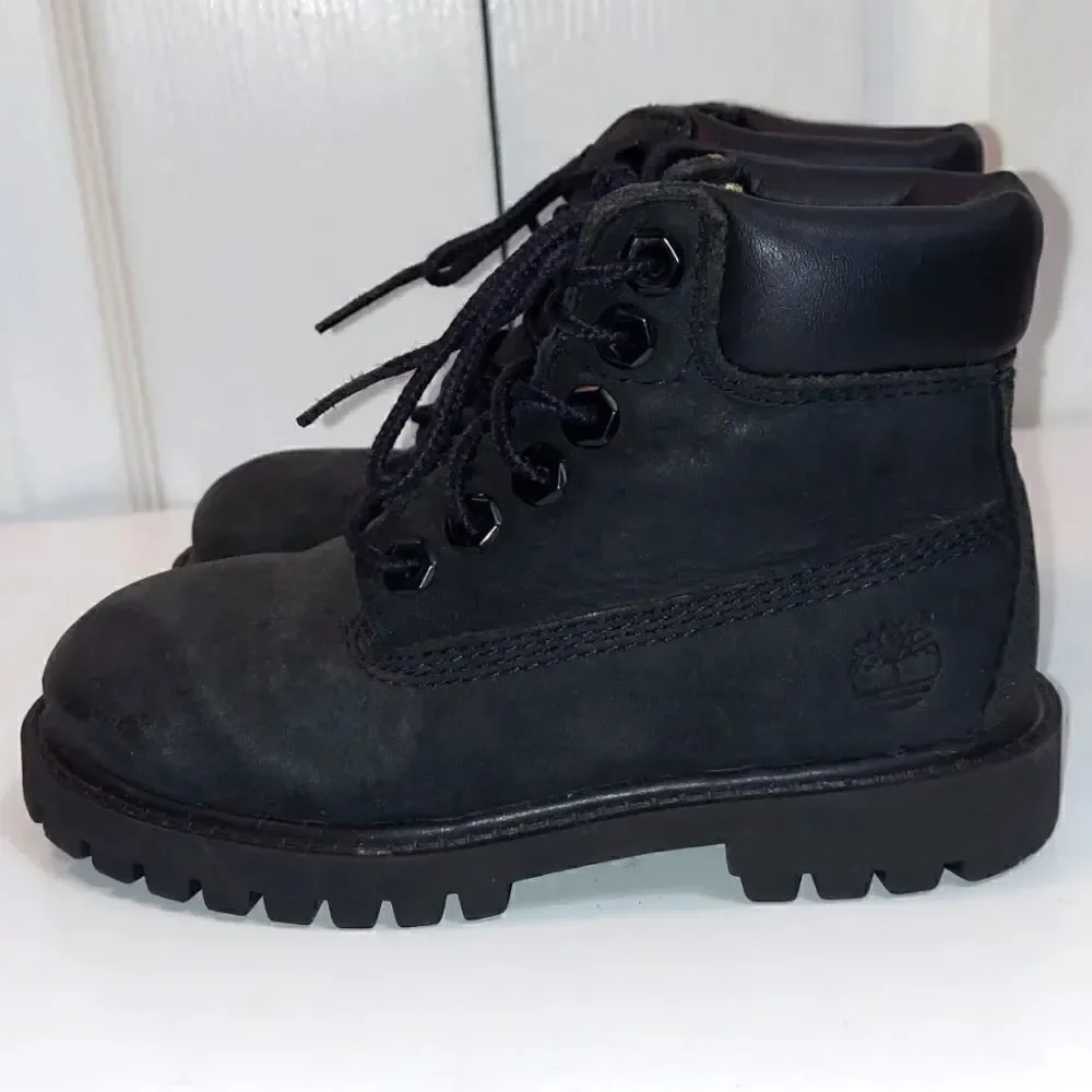 Timberland Black Nubuck Leather Boots Sz 9